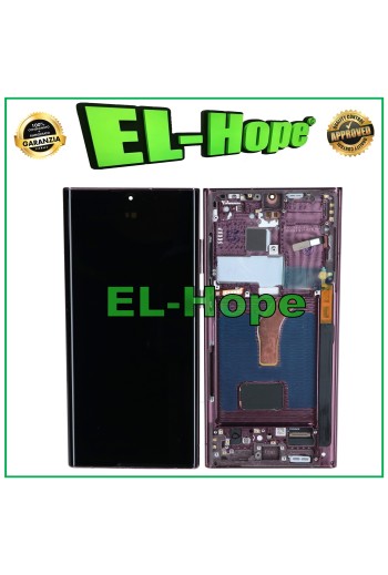 OLED-RAHMEN-TOUCH-LCD-DISPLAY FÜR SAMSUNG GALAXY S22 ULTRA 2022 SM-S908 BURGUND