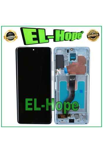 OLED-RAHMEN-LCD-DISPLAY FÜR SAMSUNG GALAXY S20+ PLUS SM-G985 G986 TOUCH BLAUES GLAS