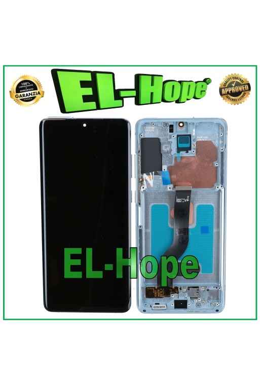 OLED-RAHMEN-LCD-DISPLAY FÜR SAMSUNG GALAXY S20+ PLUS SM-G985 G986 TOUCH BLAUES GLAS