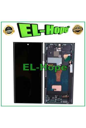 TFT-LCD-DISPLAY + RAHMEN TOUCH FÜR SAMSUNG GALAXY S22 ULTRA 2022 SM-S908 SCHWARZ