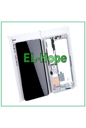 ORIGINALRAHMEN LCD-DISPLAY XIAOMI Mi NOTE 10 /10 Pro TOUCHSCREEN WEISS SILBER