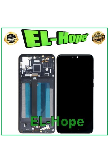 LCD-DISPLAY + RAHMEN FÜR HUAWEI P20 EML L09 L09C L29 AL00 TOUCHSCREEN SCHWARZES GLAS