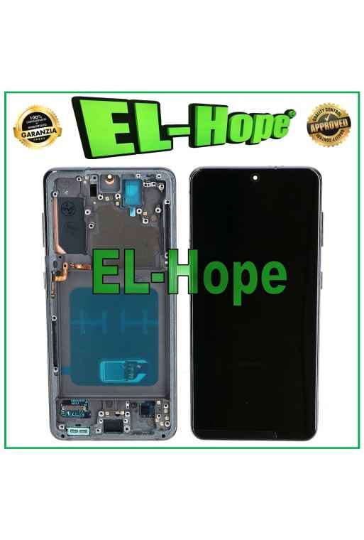 OLED-RAHMEN-LCD-DISPLAY FÜR SAMSUNG GALAXY S21 SM-G991 TOUCHSCREEN SCHWARZES GLAS