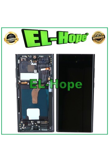 OLED-LCD-DISPLAY + TOUCH-RAHMEN FÜR SAMSUNG GALAXY S22 ULTRA 2022 SM-S908 SCHWARZ