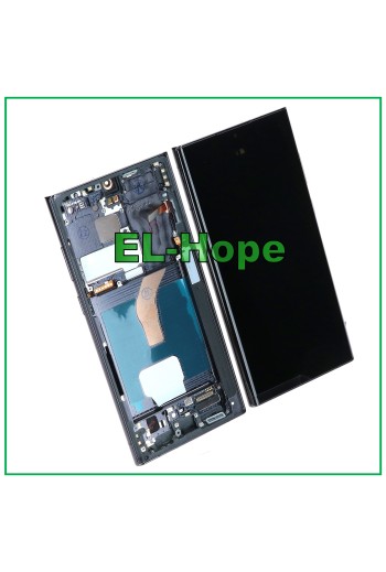 OLED-LCD-DISPLAY + TOUCH-RAHMEN FÜR SAMSUNG GALAXY S22 ULTRA 2022 SM-S908 SCHWARZ