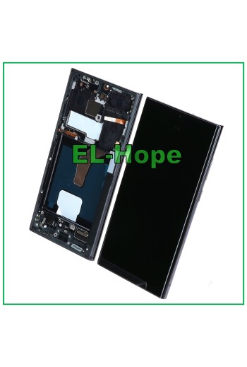 OLED-LCD-DISPLAY + TOUCH-RAHMEN FÜR SAMSUNG GALAXY S22 ULTRA 2022 SM-S908 SCHWARZ