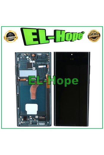 OLED-LCD-DISPLAY + RAHMEN TOUCH FÜR SAMSUNG GALAXY S22 ULTRA 2022 SM-S908 GRÜN