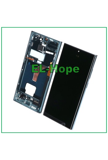 OLED-LCD-DISPLAY + RAHMEN TOUCH FÜR SAMSUNG GALAXY S22 ULTRA 2022 SM-S908 GRÜN