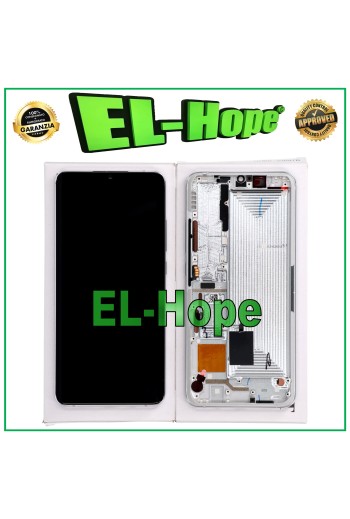 LCD-DISPLAYRAHMEN ORIGINAL XIAOMI MI CC9 PRO M1910F4E TOUCH-GLAS WEISS SILBER