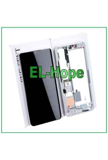 ORIGINAL TOUCH-RAHMEN-DISPLAY XIAOMI MI NOTE 10 LITE MZB9218EU M2002F4LG WEISS