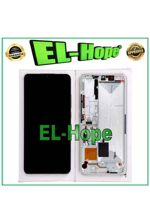 ORIGINAL DISPLAYRAHMEN XIAOMI MI NOTE 10 LITE M2002F4LG TOUCH WEISS SILBER