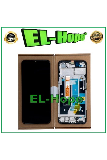 LCD-DISPLAY + RAHMEN ORIGINAL SERVICE OPPO A58 5G PHJ110 TOUCHSCREEN SCHWARZES GLAS