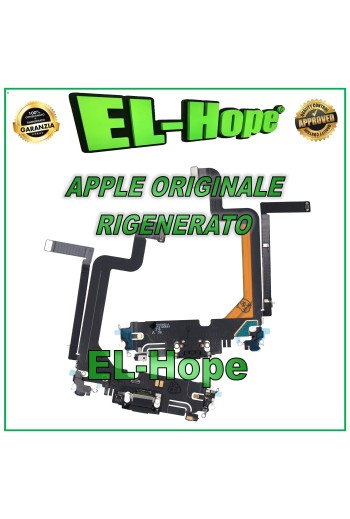 ORIGINAL APPLE IPHONE 14 PRO MAX SCHWARZ ÜBERHOLT LADEANSCHLUSS FLACH