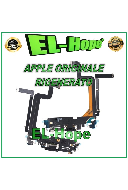 ORIGINAL APPLE IPHONE 14 PRO MAX SCHWARZ ÜBERHOLT LADEANSCHLUSS FLACH
