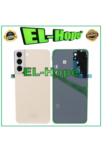 ORIGINAL SAMSUNG GALAXY S22+ PLUS SM-S906 AKKU-COVER GLAS CASE CREME