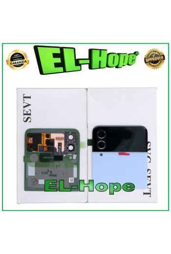 ORIGINAL OBERE HINTERE GLASKARTE SAMSUNG GALAXY Z FLIP 4 5G SM-F721B BLAU