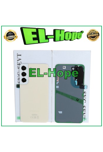 ORIGINAL SAMSUNG GALAXY S22 SM-S901 BATTERIEABDECKUNG GLAS CASE BODY CREME