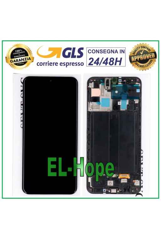 100 % ORIGINAL DISPLAY LCD RAHMEN SAMSUNG GALAXY A50 SM A505F TOUCHSCREEN GLAS