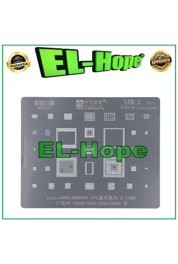 SCHABLONENSCHICHT-REBALLING EXYNOS 8890 AMAOE SAM2 FÜR SAMSUNG S7 SM-G930F MSM8996