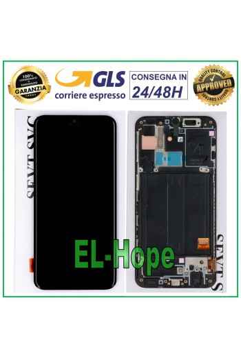 ORIGINAL LCD-RAHMENDISPLAY SAMSUNG GALAXY A40 SM A405 F TOUCHSCREEN SCHWARZES GLAS