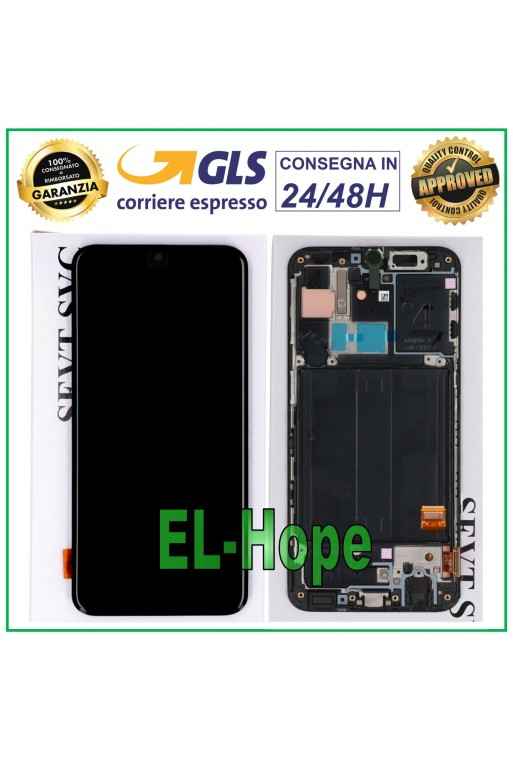 ORIGINAL LCD-RAHMENDISPLAY SAMSUNG GALAXY A40 SM A405 F TOUCHSCREEN SCHWARZES GLAS