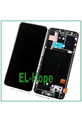 ORIGINAL LCD-RAHMENDISPLAY SAMSUNG GALAXY A40 SM A405 F TOUCHSCREEN SCHWARZES GLAS