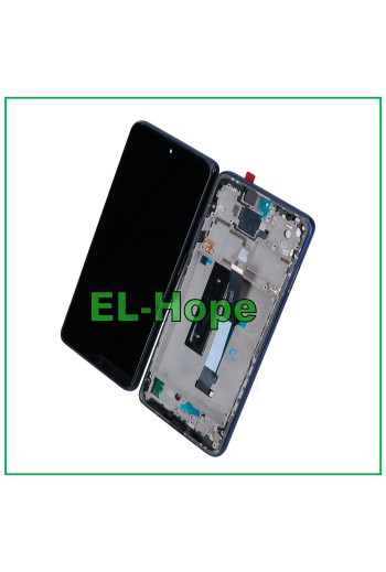 	LCD-DISPLAY + RAHMEN FÜR XIAOMI REDMI NOTE 9 PRO 5G 2020 TOUCH MONTIERT BLAU