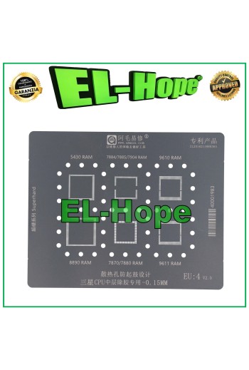 SCHABLONE REBALLING LAYER AMAOE EU4 FÜR SAMSUNG EXYNOS 8890 7870 7880 9611