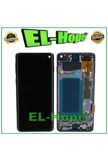 OLED-LCD-DISPLAY + RAHMEN FÜR SAMSUNG GALAXY S10 SM-G973F TOUCHSCREEN SCHWARZES GLAS