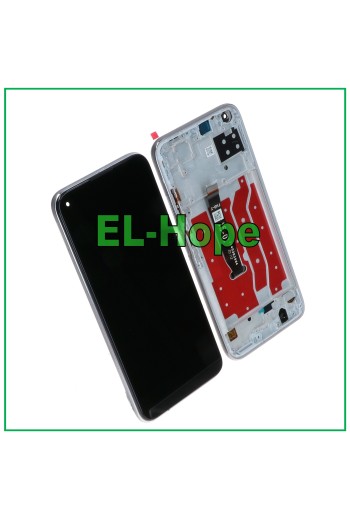 LCD-DISPLAY + RAHMEN FÜR HUAWEI P40 LITE JNY-L21A LX1 TOUCHSCREEN SILBERGLAS