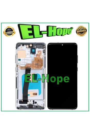 TFT-RAHMENDISPLAY + TOUCHSCREEN FÜR SAMSUNG GALAXY S20 ULTRA SM-G988 WEISS