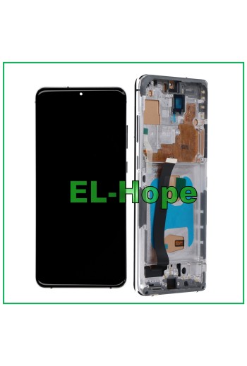 TFT-RAHMENDISPLAY + TOUCHSCREEN FÜR SAMSUNG GALAXY S20 ULTRA SM-G988 WEISS