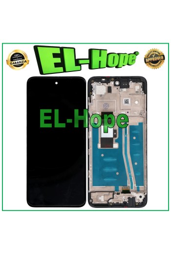 LCD-DISPLAYRAHMEN FÜR MOTOROLA MOTO G53 XT2335 XT2335-2 TOUCHSCREEN SCHWARZES GLAS