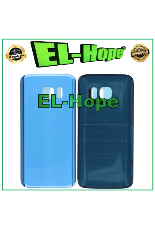 Akkudeckel für Samsung Galaxy S7 SM-G930, Glasgehäuse, Rückseite, Blau