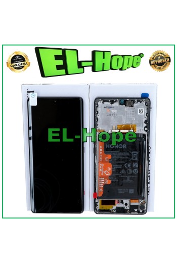 LCD-DISPLAY + RAHMEN AKKU TOUCH ORIGINAL SERVICE HONOR X9A 5G RMO-NX1 SCHWARZ