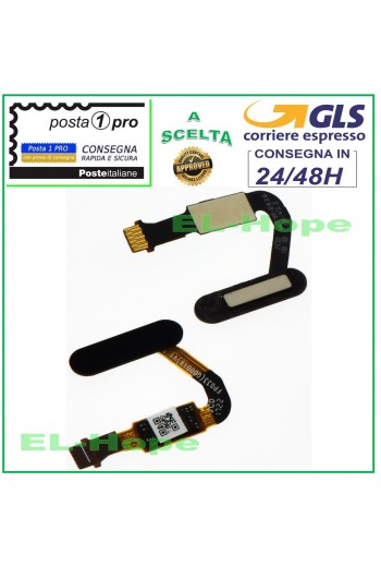 FLACHER HOME-KNOPF FINGERABDRUCKSENSOR HUAWEI P20 EML-L09 SCHWARZ