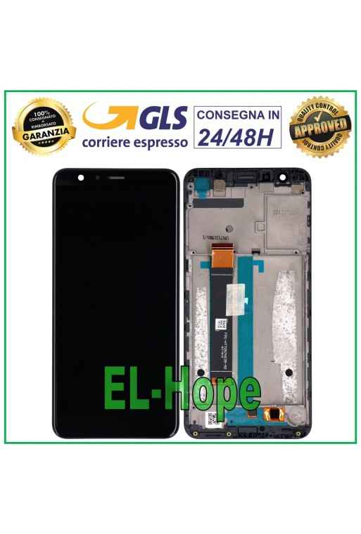 LCD-BILDSCHIRMRAHMEN FÜR ASUS ZENFONE MAX PLUS X018DC X018D ZB570 TL TOUCH SCHWARZ
