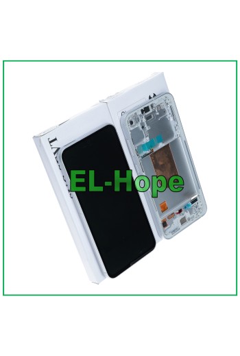 ORIGINAL-RAHMEN-DISPLAY SAMSUNG GALAXY S23 FE 5G 2023 SM-S711 TOUCH CREMEWEISS