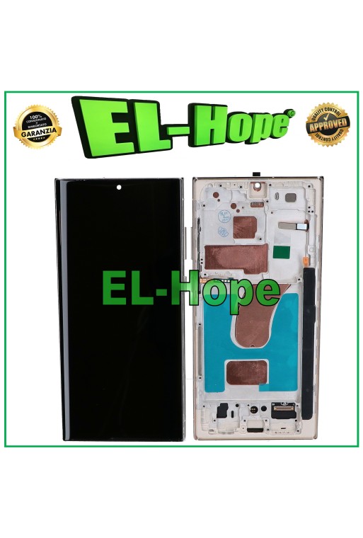 TFT-Touch-Rahmen-LCD-Display für Samsung Galaxy S23 Ultra SM-S918 Cremebeige