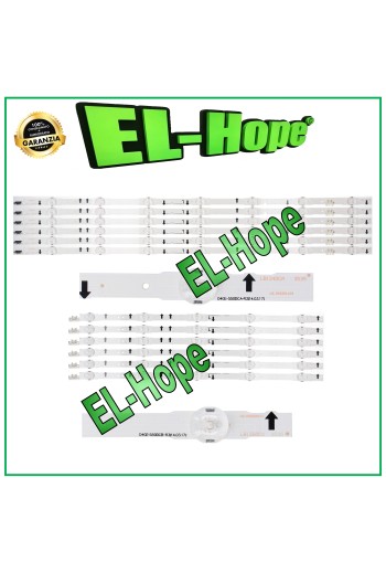 KIT 12 LED-STREIFEN FÜR 55 -Fernseher SAMSUNG D4GE-550DCA-R3/B 2014SVS55 UE55H SERIE