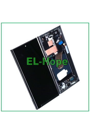 OLED-Touchscreen-LCD-Display + Rahmen für Samsung Galaxy S23 Ultra SM-S918 Schwarz