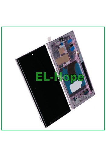OLED-TOUCH-LCD-DISPLAY + RAHMEN FÜR SAMSUNG GALAXY S23 ULTRA SM-S918 LAVENDEL
