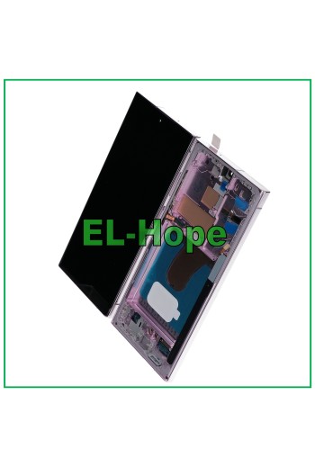 OLED-TOUCH-LCD-DISPLAY + RAHMEN FÜR SAMSUNG GALAXY S23 ULTRA SM-S918 LAVENDEL