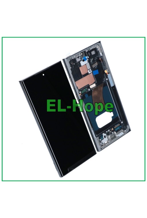 OLED-TOUCH-LCD-DISPLAY + RAHMEN FÜR SAMSUNG GALAXY S23 ULTRA SM-S918 GRÜN