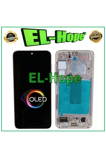 OLED TOUCH LCD DISPLAY FÜR SAMSUNG GALAXY S23+ PLUS SM-S916 RAHMEN SILBER WEISS