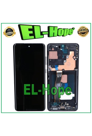 OLED-TOUCHSCREEN-DISPLAY + RAHMEN FÜR SAMSUNG GALAXY S20 ULTRA SM-G988 SCHWARZ