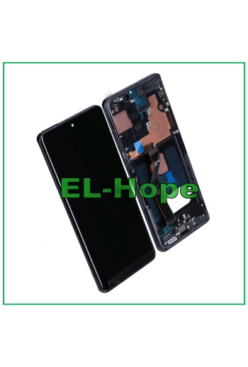 OLED-TOUCHSCREEN-DISPLAY + RAHMEN FÜR SAMSUNG GALAXY S20 ULTRA SM-G988 SCHWARZ