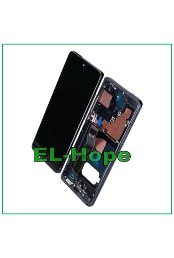 OLED-TOUCHSCREEN-DISPLAY + RAHMEN FÜR SAMSUNG GALAXY S20 ULTRA SM-G988 SCHWARZ