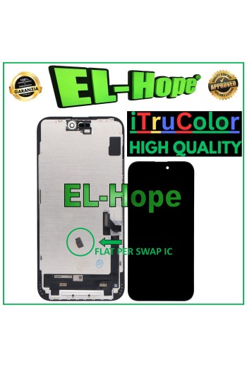 INCELL iTruColor LCD-DISPLAY FÜR APPLE IPHONE 15 PLUS TOUCHSCREEN SCHWARZES GLAS