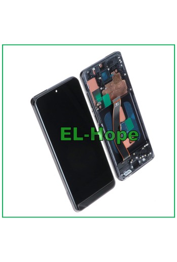 TFT LCD DISPLAY + RAHMEN FÜR SAMSUNG GALAXY S20 SM-G980 G981 TOUCH SCHWARZES GLAS